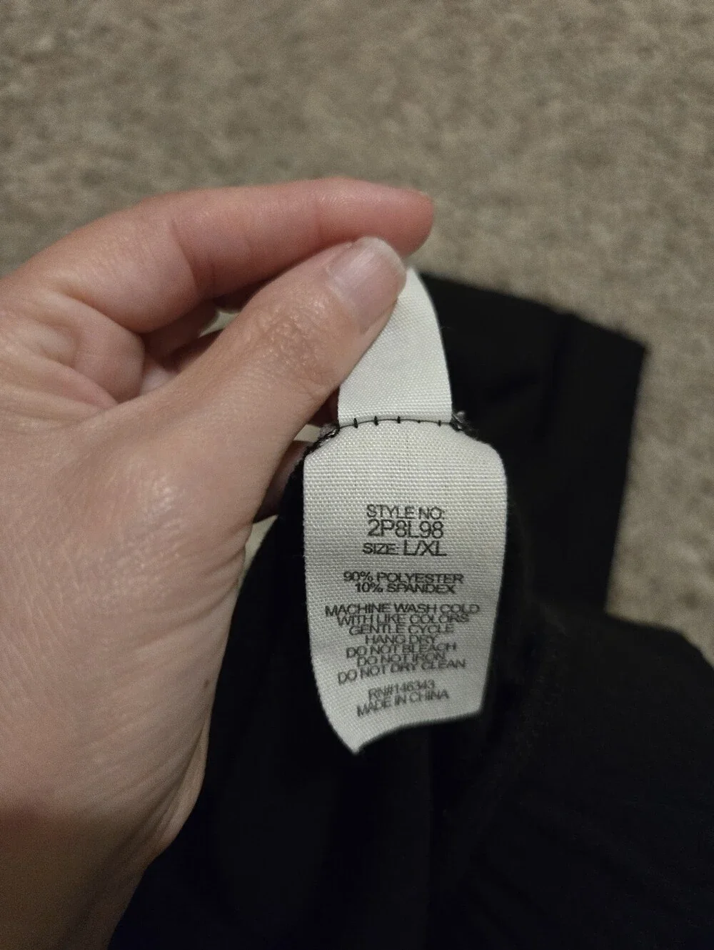 Shosho Black Stretch Knit Pants